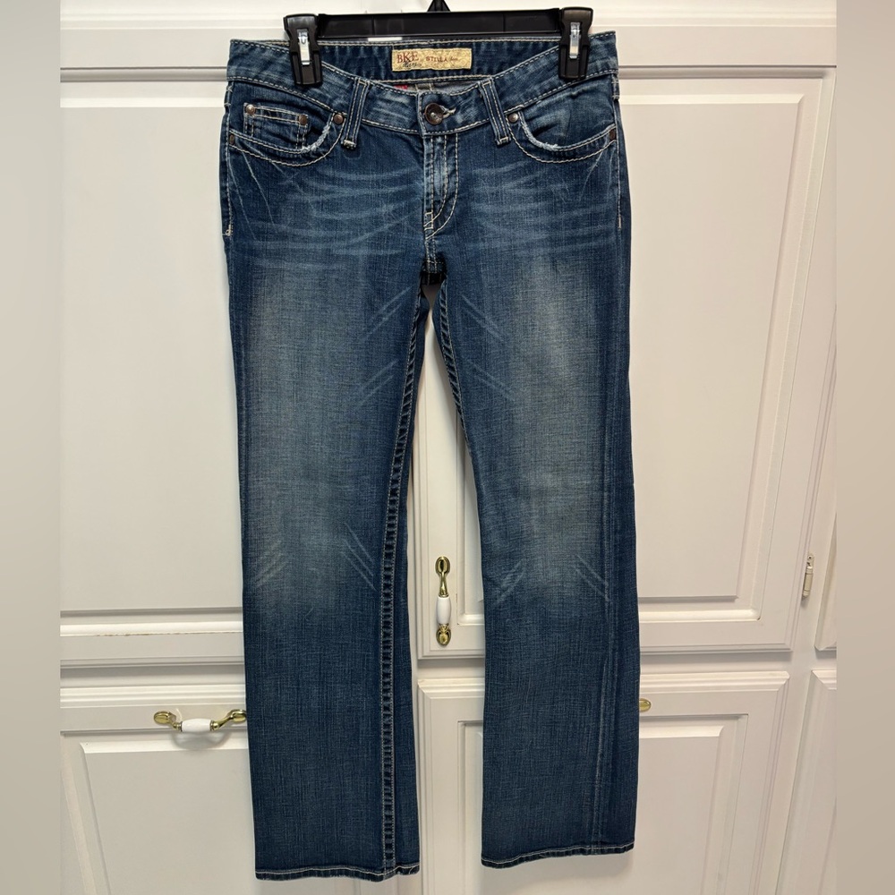 BKE Stella Denim Light Distressed Blue Bootcut Denim Jeans Women’s Size 28